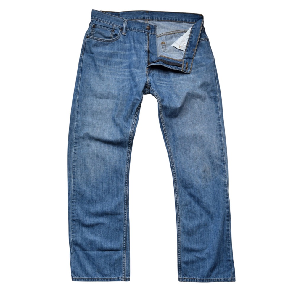 Levi's 514 36x31 Straight Fit Distressed Stained Workwear Denim Jeans Tag 36x34